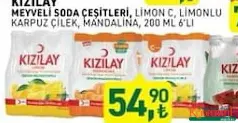 KIZILAY MEYVELİ SODA ÇEŞİTLERİ 6X200 ML 6'LI indirimli fiyat KIZILAY MEYVELİ SODA ÇEŞİTLERİ 6X200 ML 6'LI fiyat ve kampanya bilgisi
